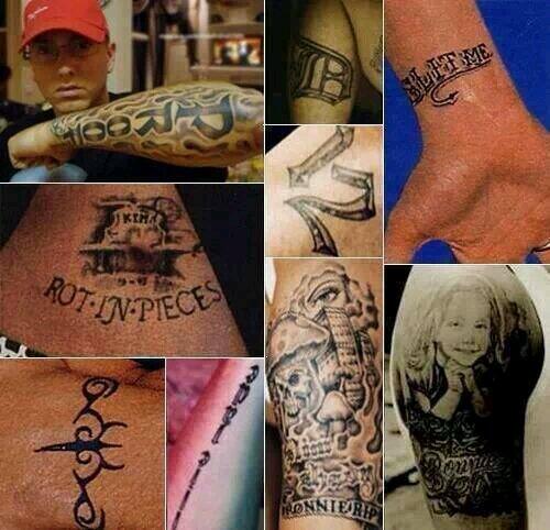 Close Up Of Eminems Tattoos